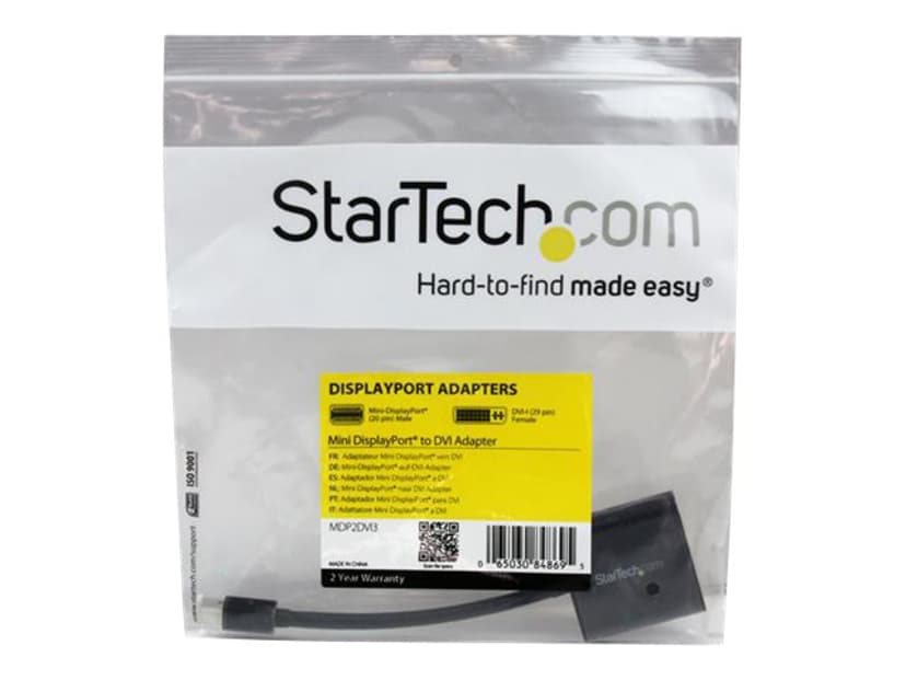 Startech Adapter 0.13m Mini DisplayPort DVI-I Sort