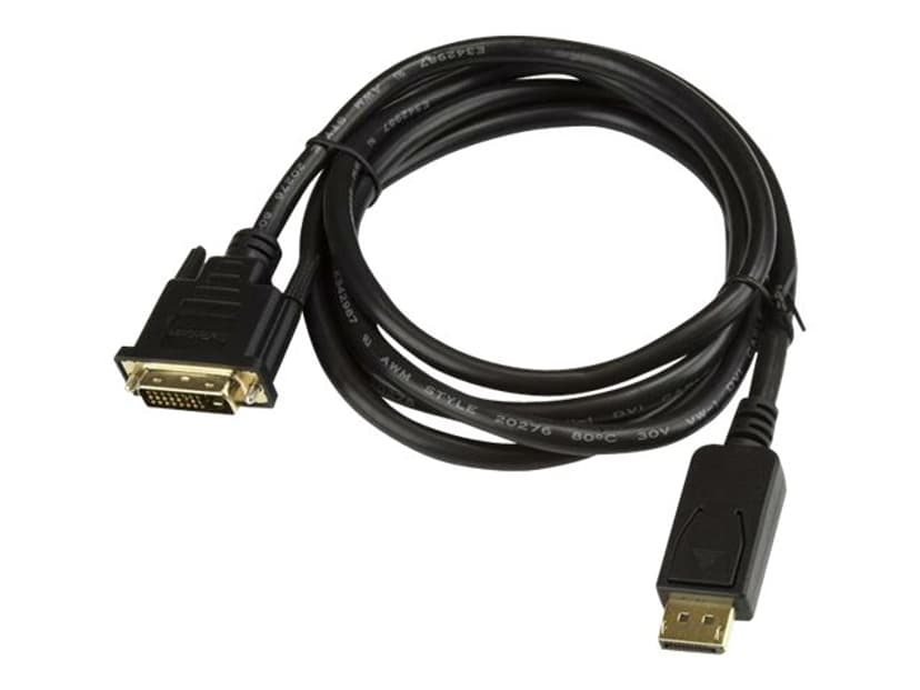 Startech 6 ft DisplayPort to DVI Cable M/M 1.8m DisplayPort DVI-D Sort