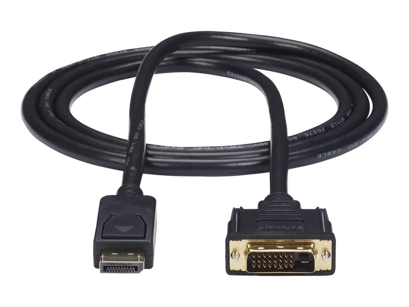 Startech 6 ft DisplayPort to DVI Cable M/M 1.8m DisplayPort DVI-D Sort