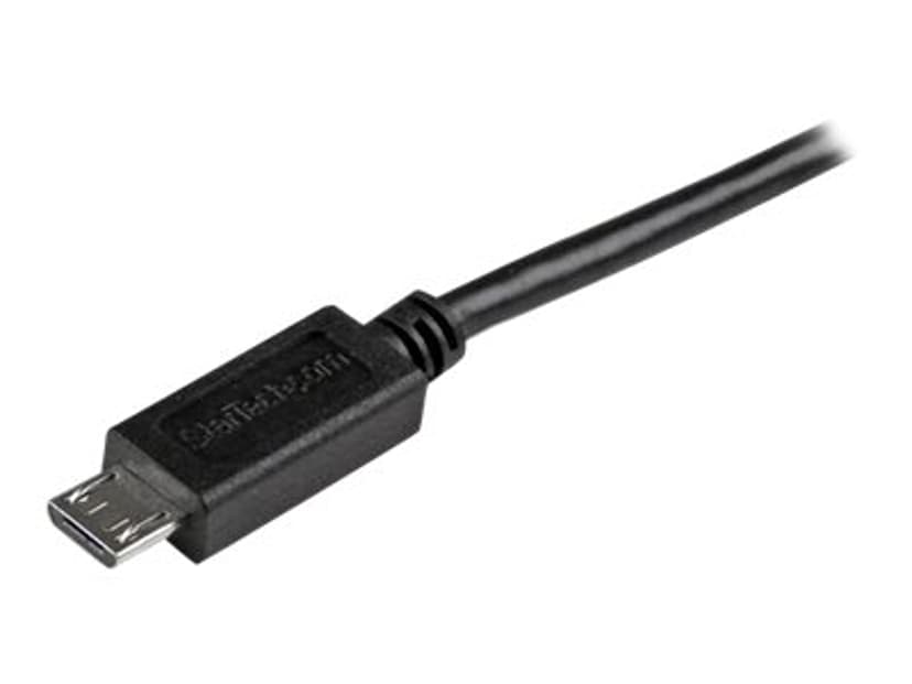Startech 0.5m Mobile Charge Sync USB to Slim Micro USB Cable M/M 0.5m USB-A Micro USB-B Zwart