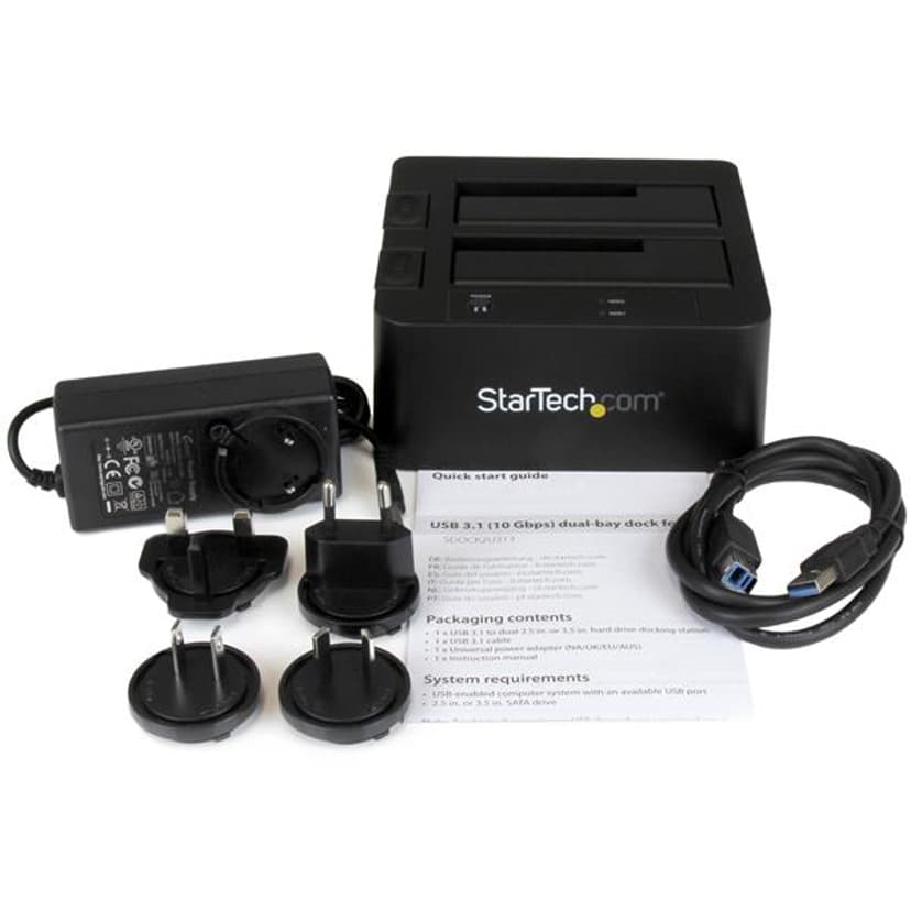 Startech USB 3.1 Gen 2 (10Gbps) Dual-Bay Dock for 2.5"/3.5" SATA Drives
