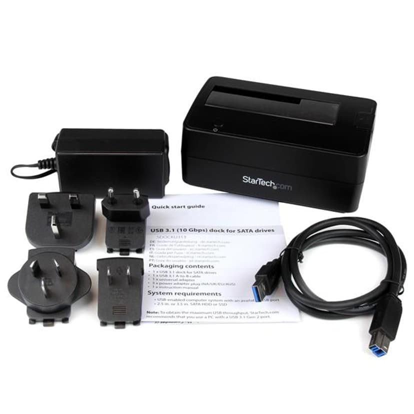 Startech USB 3.1 Gen 2 (10Gbps) 1-Bay Dock for 2.5"/3.5" SATA SSD/HDD