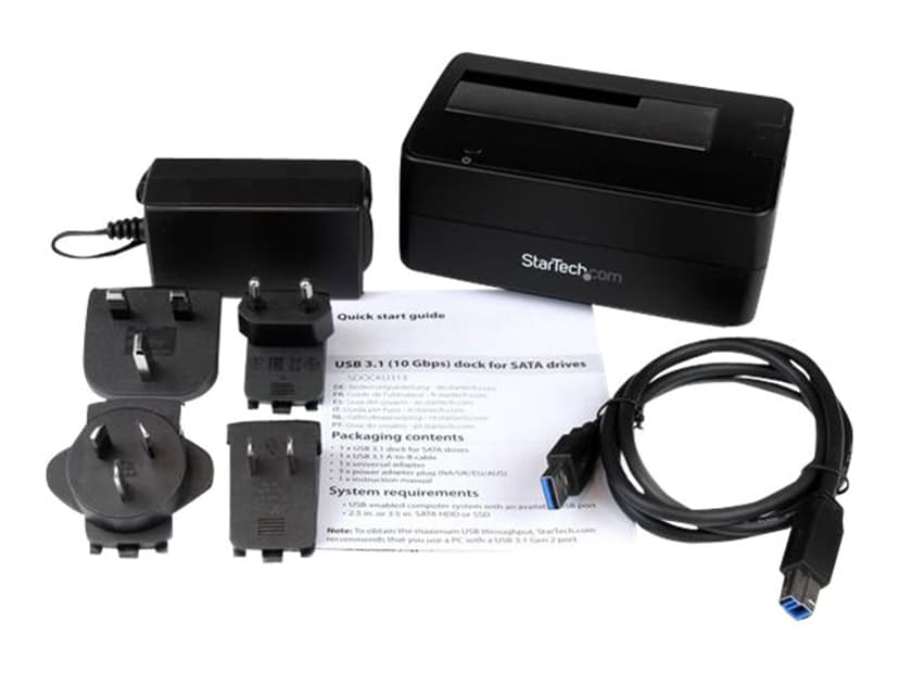 Startech USB 3.1 Gen 2 (10Gbps) 1-Bay Dock for 2.5"/3.5" SATA SSD/HDD