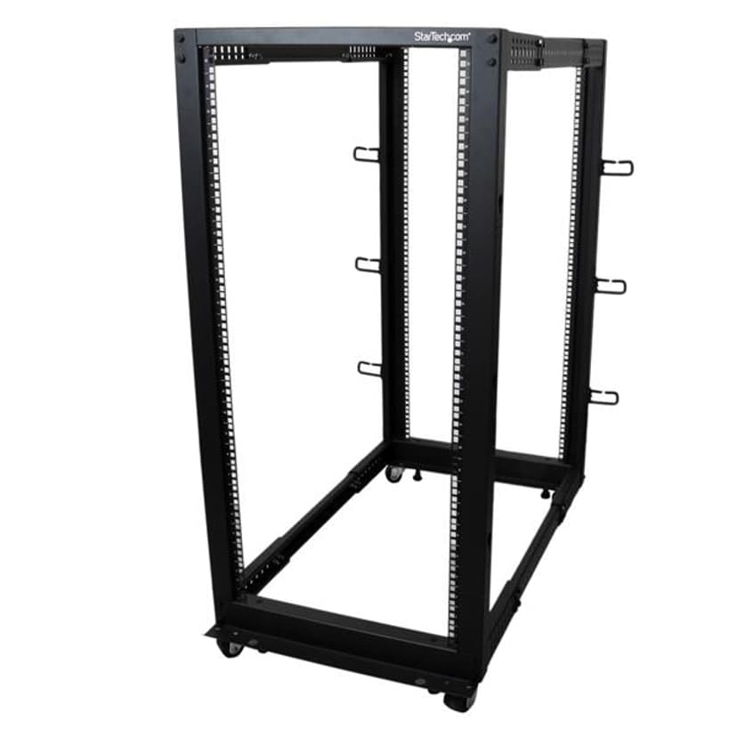 Startech 25U Adjustable Depth Open Frame 4 Post Server Rack