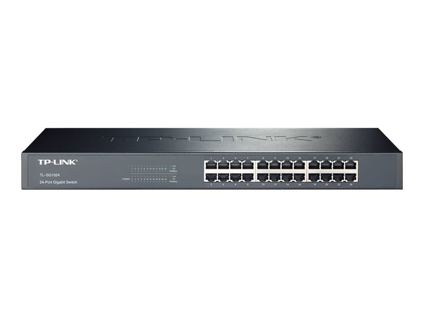 TP-Link TL-SG1024 netværksswitch Ikke administreret L2 Gigabit Ethernet (10/100/1000) Sort
