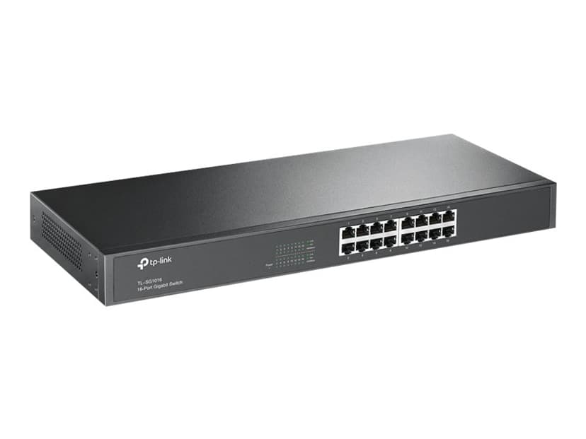 TP-Link TL-SG1016 nettverkssvitsj Uhåndtert Gigabit Ethernet (10/100/1000) 1U Sort