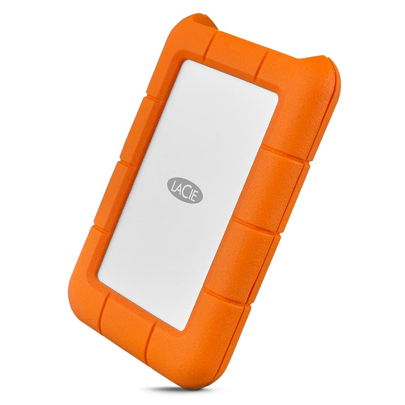 LaCie Rugged 2TB Mobile Drive Oransje, Sølv