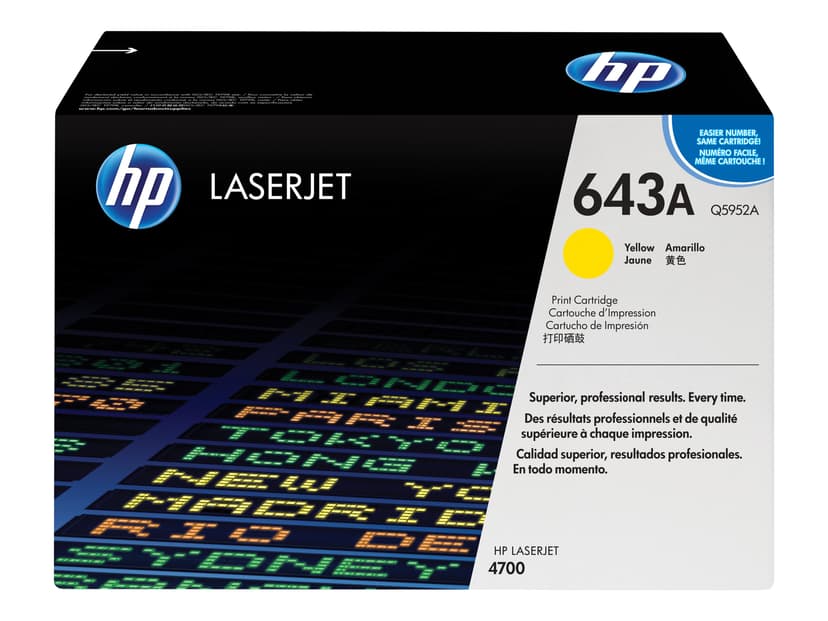 HP Värikasetti Keltainen 643A 11K - Q5952A