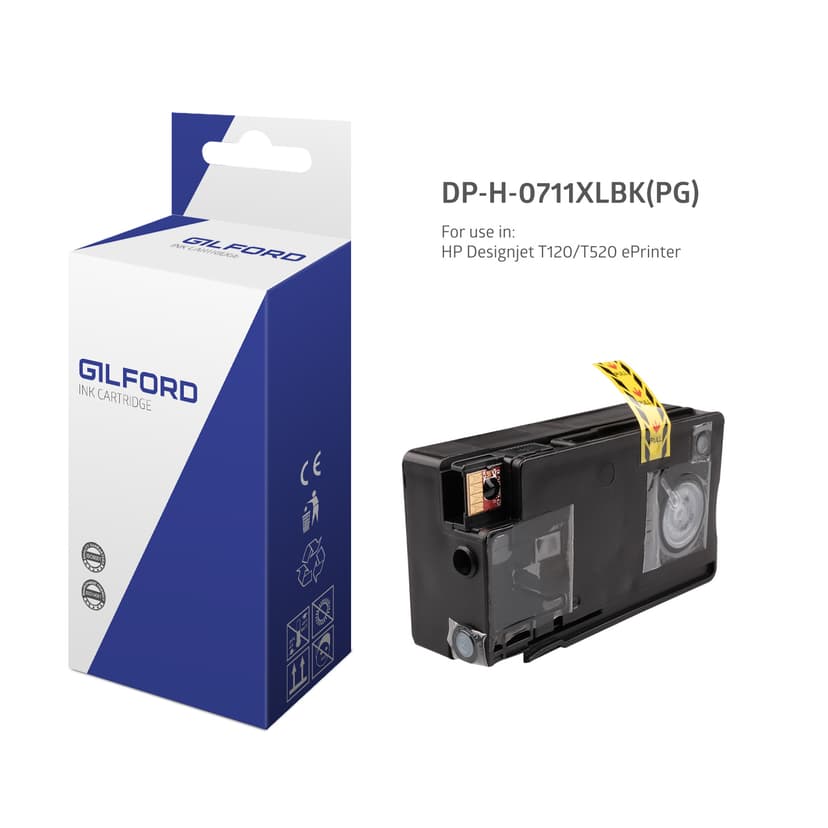 Gilford Bläck Svart Dh-711Xlbk 80ml - Dj T120