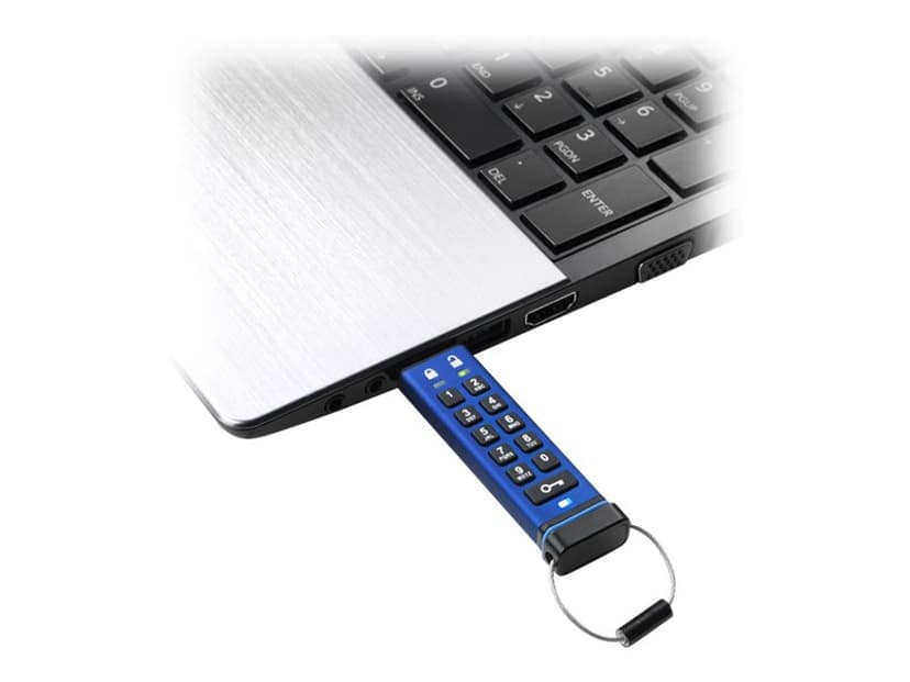 Istorage datAshur PRO 4GB 4GB USB A-tyyppi Sininen