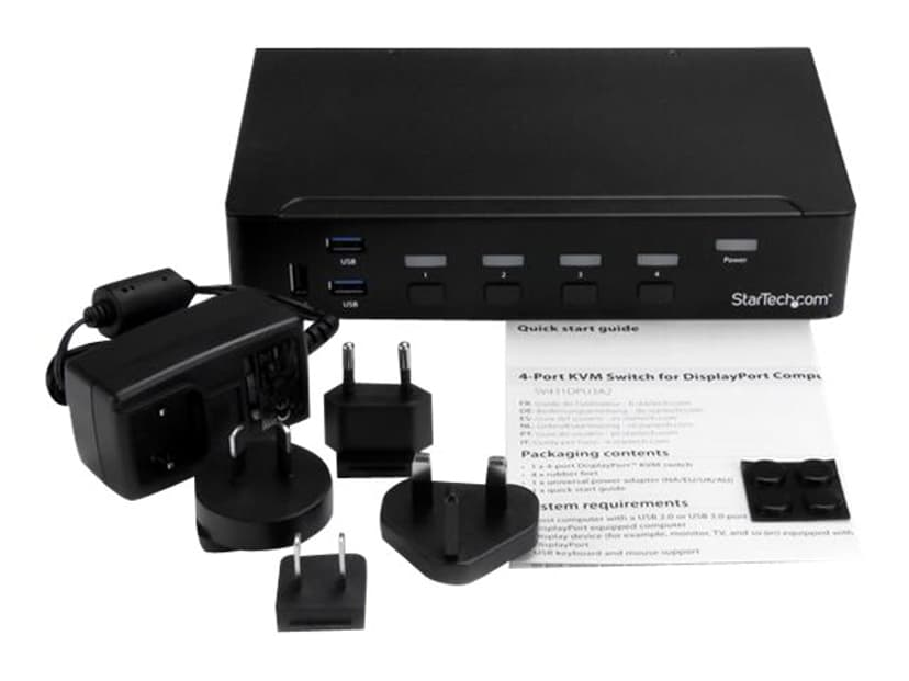 Startech 4-Port DisplayPort KVM Switch With Built-in USB 3.0 Hub