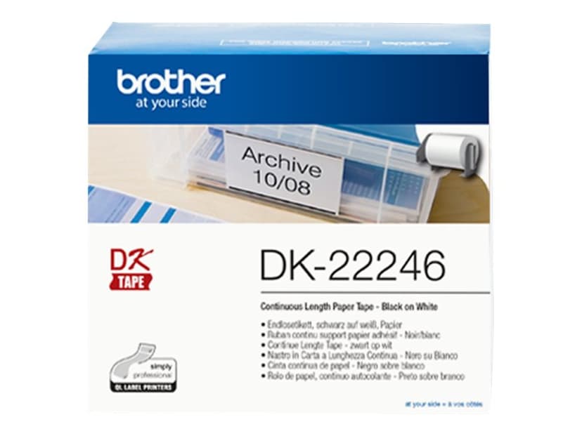 Brother Tape Paper DK-22246 103mmx30.48m Hvit