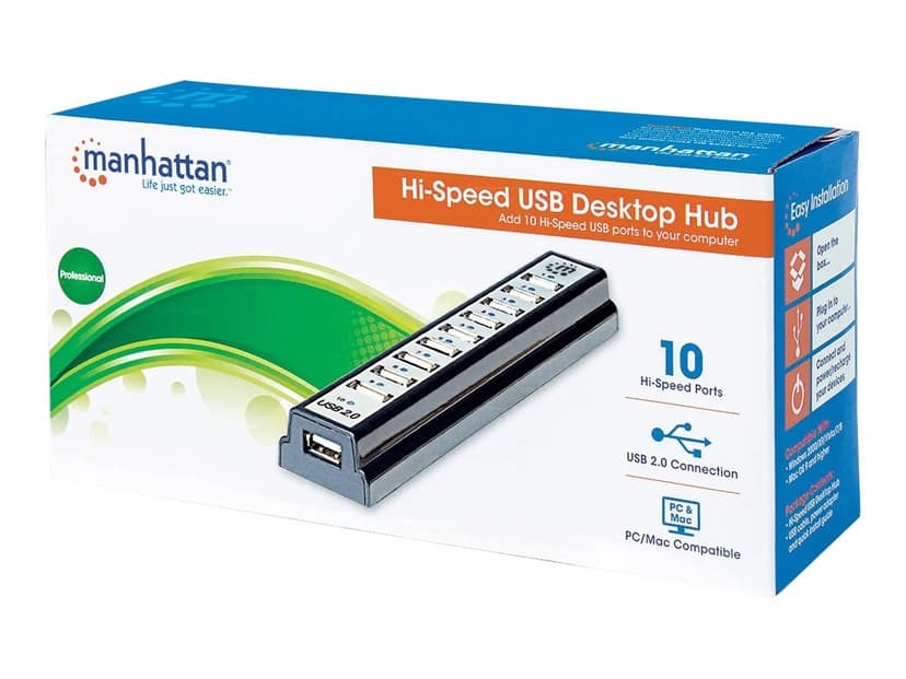 Manhattan Hi-Speed USB Desktop Hub USB 2.0 USB 2.0