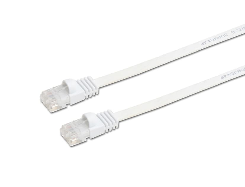 Prokord UTP CAT.6 Unshielded RJ45 Lszh 10m White Flat RJ-45 Cat 6 10m Valkoinen