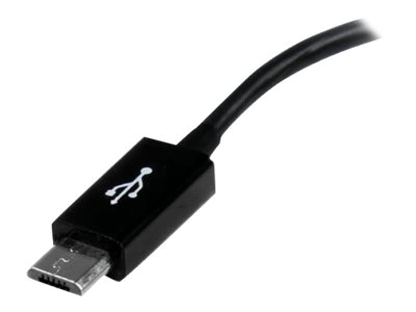 Startech 5in Micro USB to USB OTG Host Adapter M/F 0.127m Micro USB-B USB-A Musta