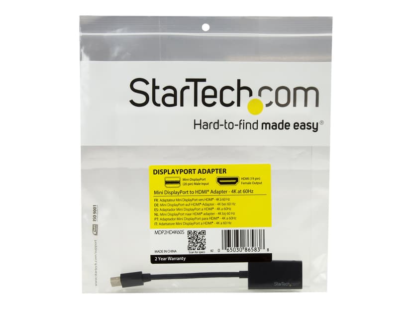 Startech Mini DisplayPort to HDMI Adapter 0.148m Mini DisplayPort HDMI Zwart