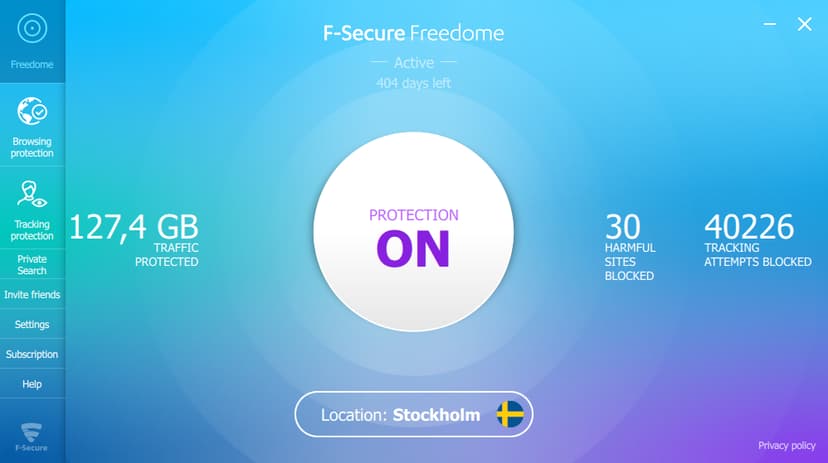 F-Secure Freedome 1YR 5-Usr Pkc