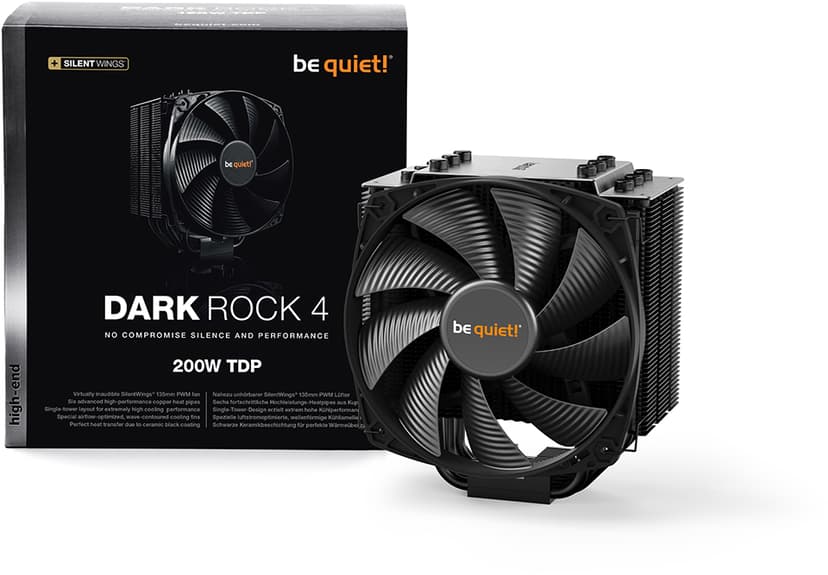 be quiet! Dark Rock 4 Køler Sort