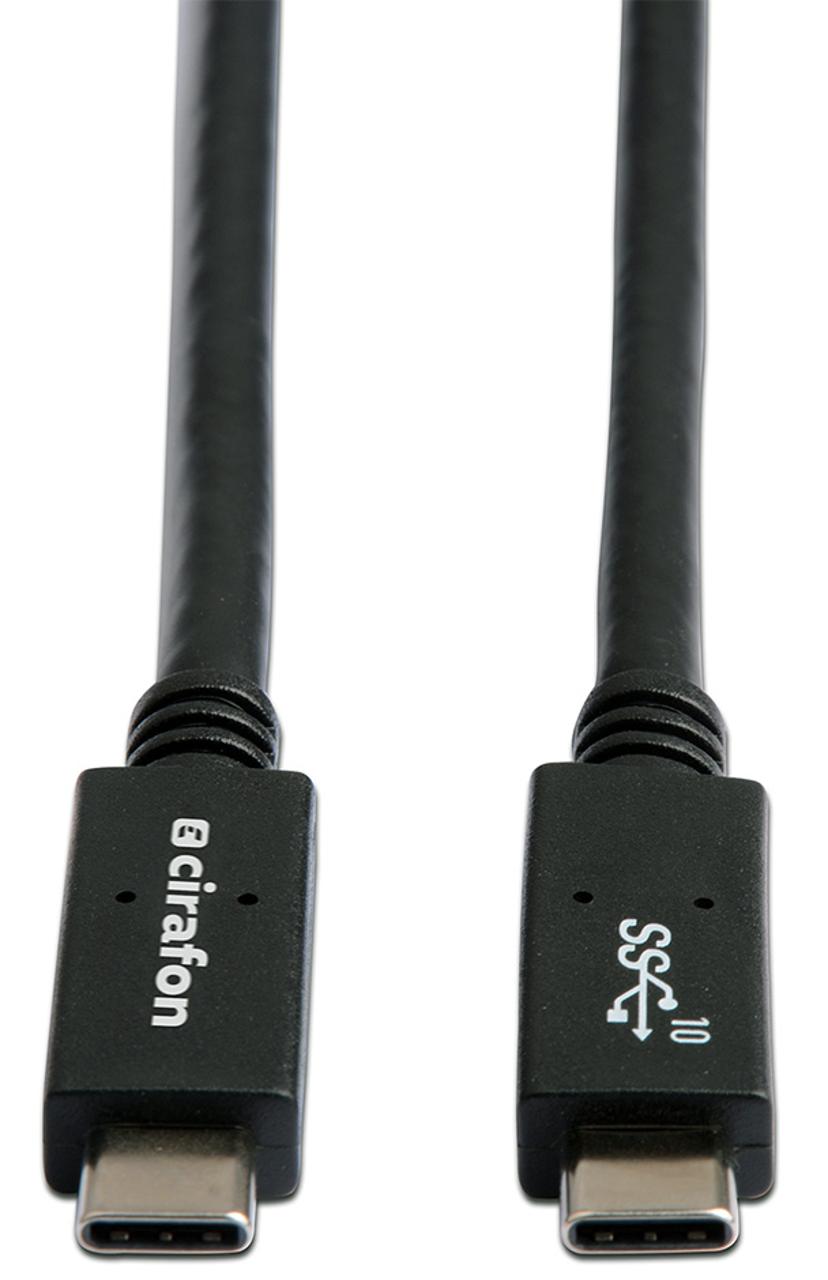 Cirafon USB C-kabel USB certified (100W) 0.5m. USB C USB C Sort