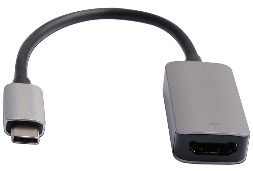 Prokord USB-C til HDMI-adapter 4K@60 Hz Premium Metal USB C HDMI Sølv, Sort