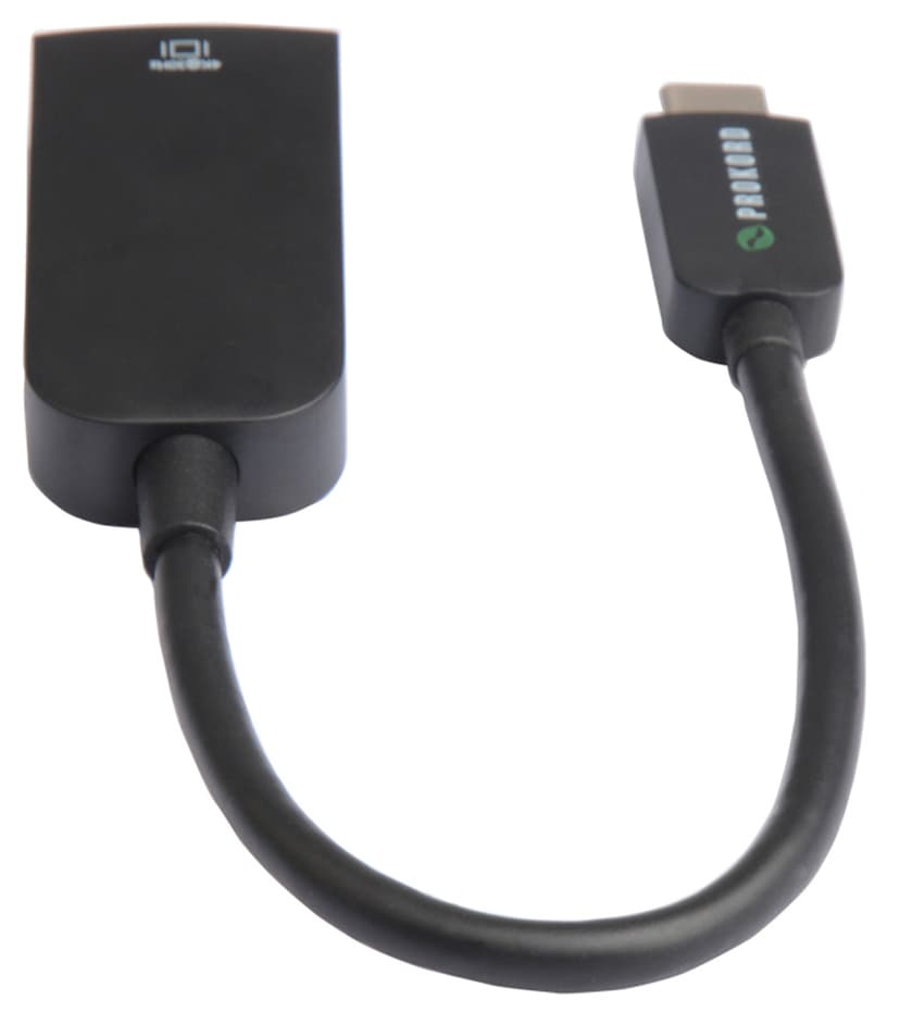 Prokord Premium HDMI Adapteri 4K@30Hz USB C HDMI Musta