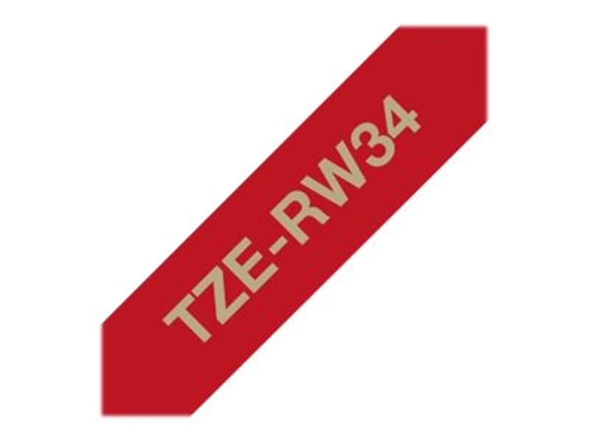 Brother Tape Stof 12mm TZe-RW34 Goud/Kastanjebruin