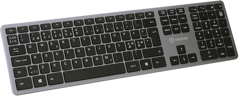 Voxicon Näppäimistö 280 Slim Metal Wireless Pohjoismainen
