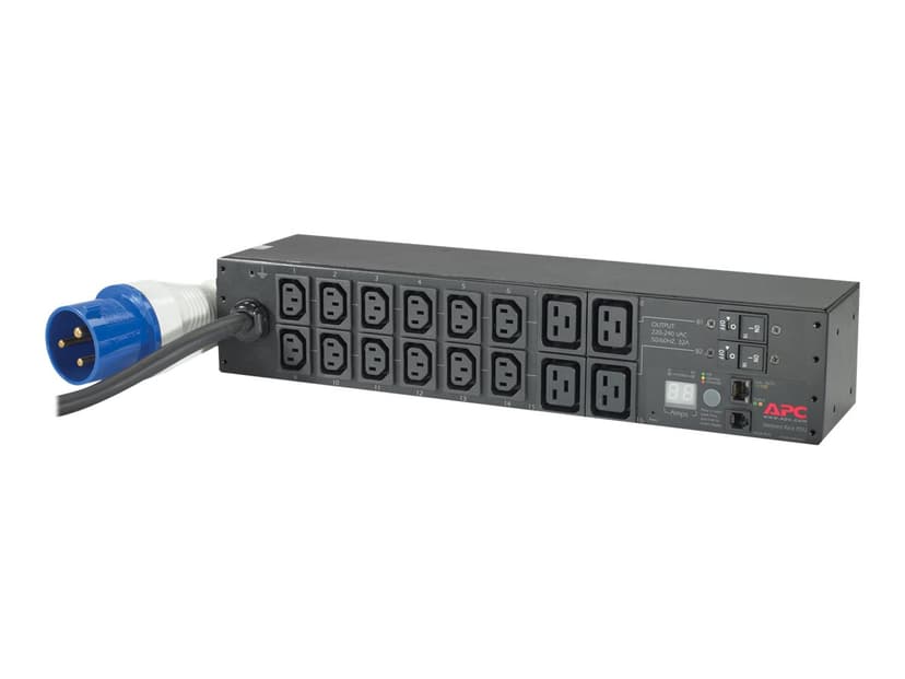 APC AP7822B strømdistribusjonsenhet (PDU) 16 AC-utganger 2U Sort