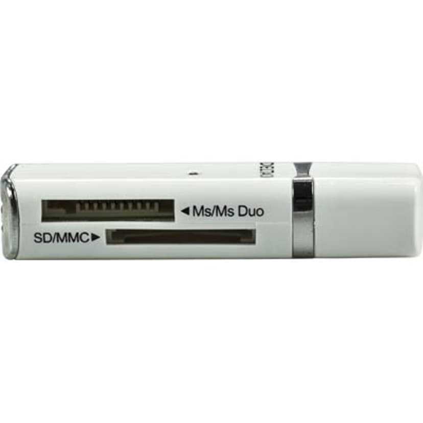 Deltaco Memory-Card Reader 4-Slot USB 2.0 - White