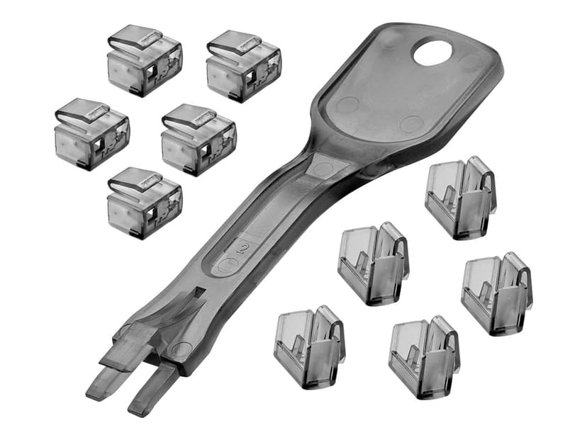 Lindy Portblokkering RJ45 svart 10-pakning inkl. 1 nøkkel