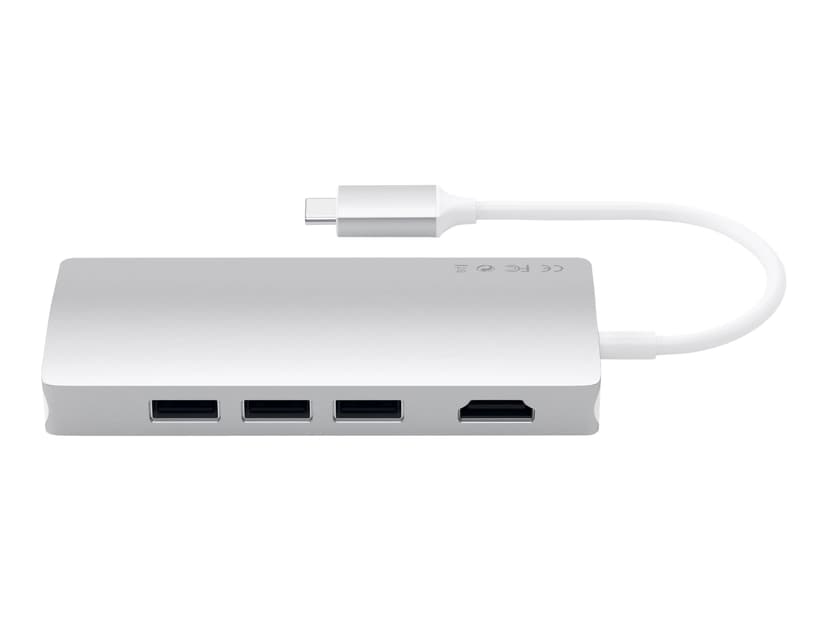 Satechi Aluminum Multi-Port Adapter V2 USB 3.2 Gen 1 (3.1 Gen 1) Type-C