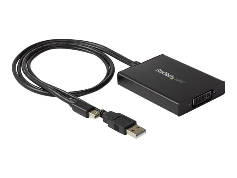 Startech Mini DisplayPort to DVI Dual-Link Active Adapter 0.358m Mini DisplayPort + USB Type-A DVI-I Svart