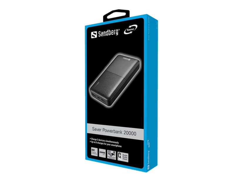 Sandberg Saver Powerbank 20000mAh Musta
