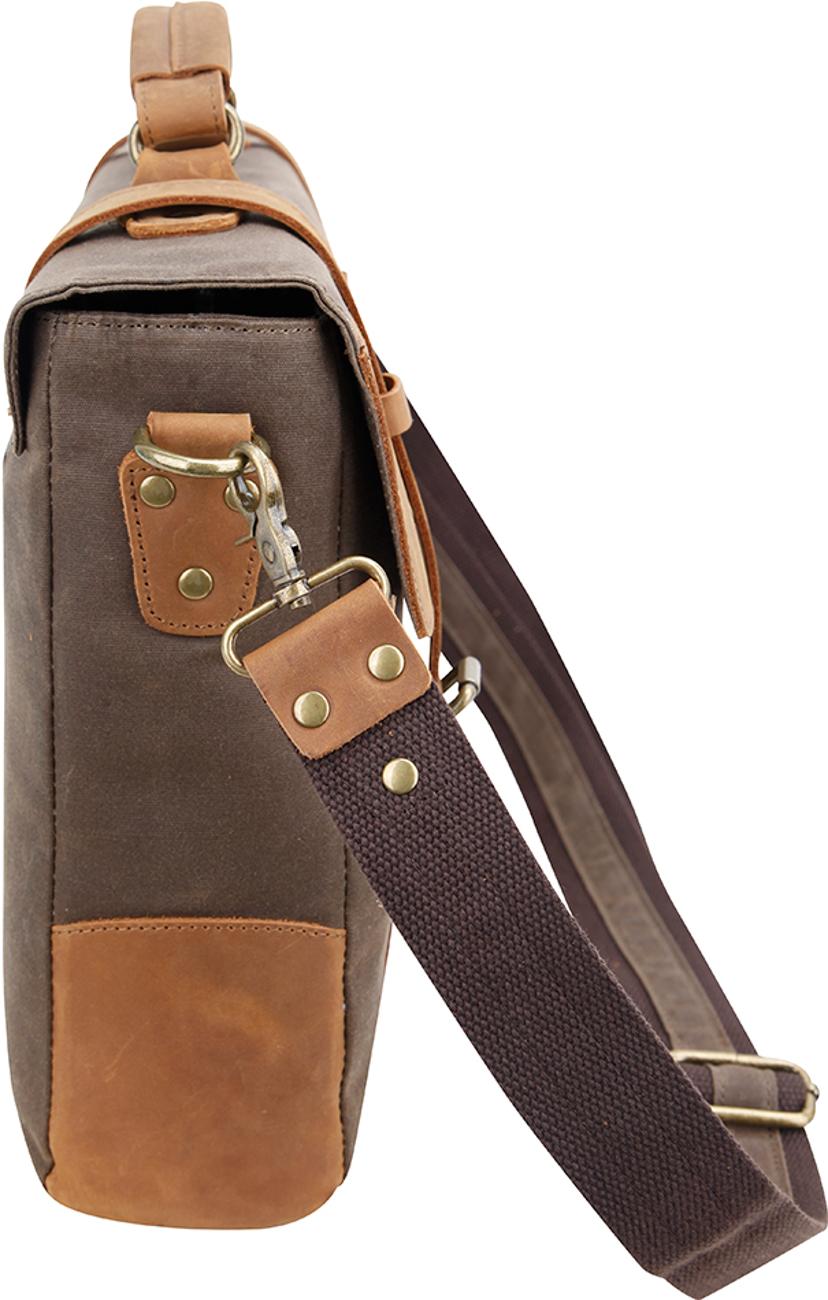 Cirafon Old Stratford Datorväska 15.6" målarduk, Läder Brun