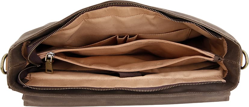Cirafon Old Stratford Taske 15.6" Kanvas, Læder Brun
