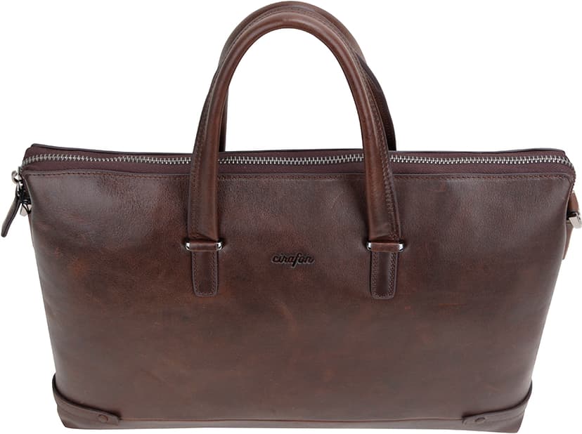Cirafon Milano Datorväska 15.6" Äkta läder Brun