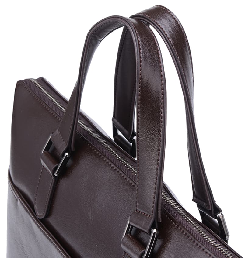 Cirafon Leren Elegante Klassieke Laptoptas 15" Echt leer Bruin