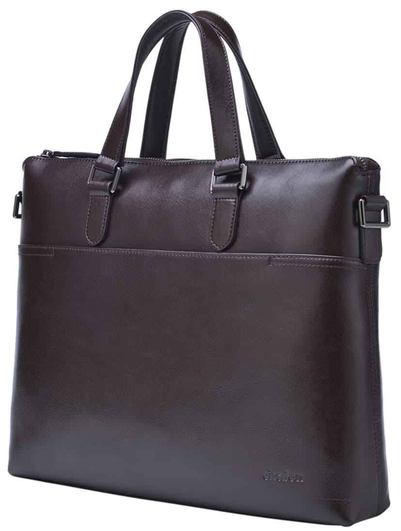 Cirafon Leren Elegante Klassieke Laptoptas 15" Echt leer Bruin
