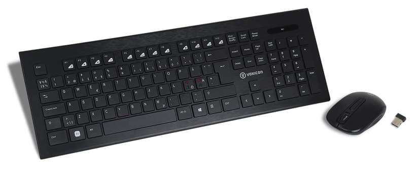 Voxicon Wireless Business Keyboard And Mouse 220WL Pohjoismainen