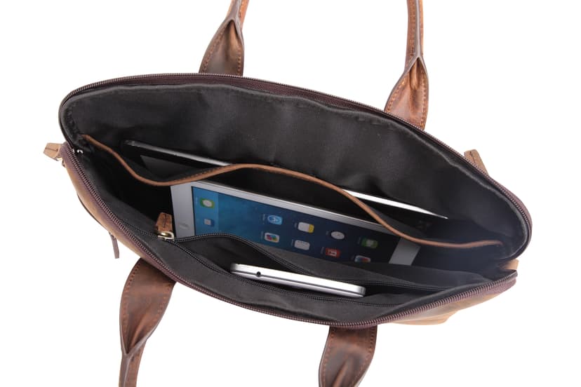 Cirafon Leather Indiana Taske 15.6" Ægte læder Brun
