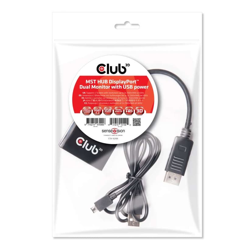 Club 3D SenseVision Multi Stream Transport (MST) Hub CSV-6200