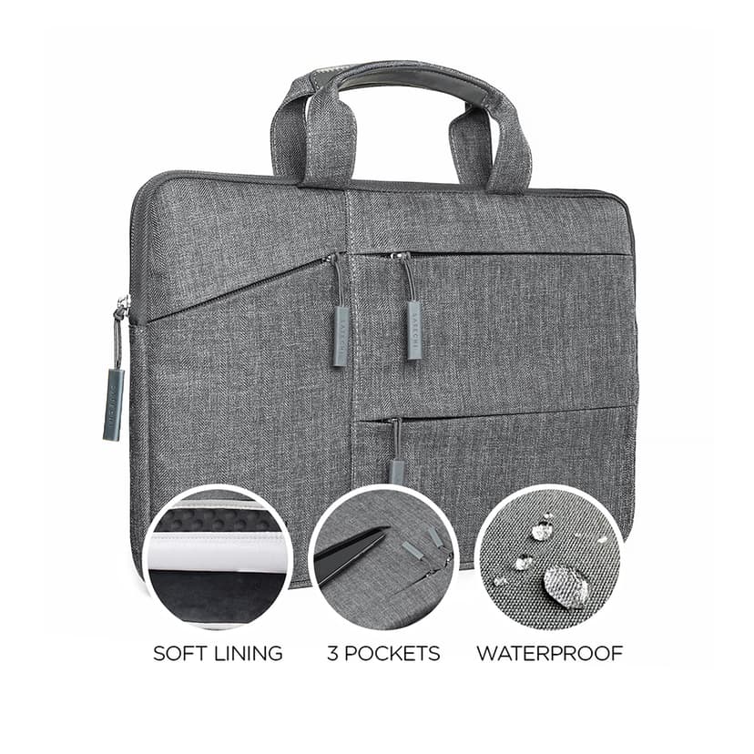Satechi Notebook-väska 13" Tyg, Nylon Grå