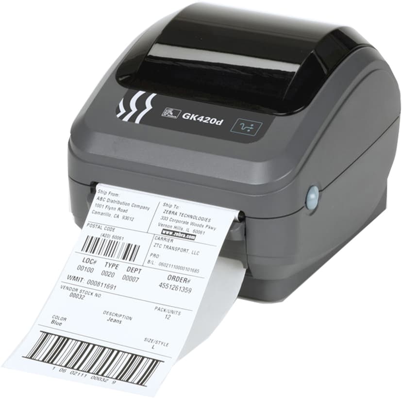 Zebra GK420D DT 203dpi USB/Ethernet + Dispenser