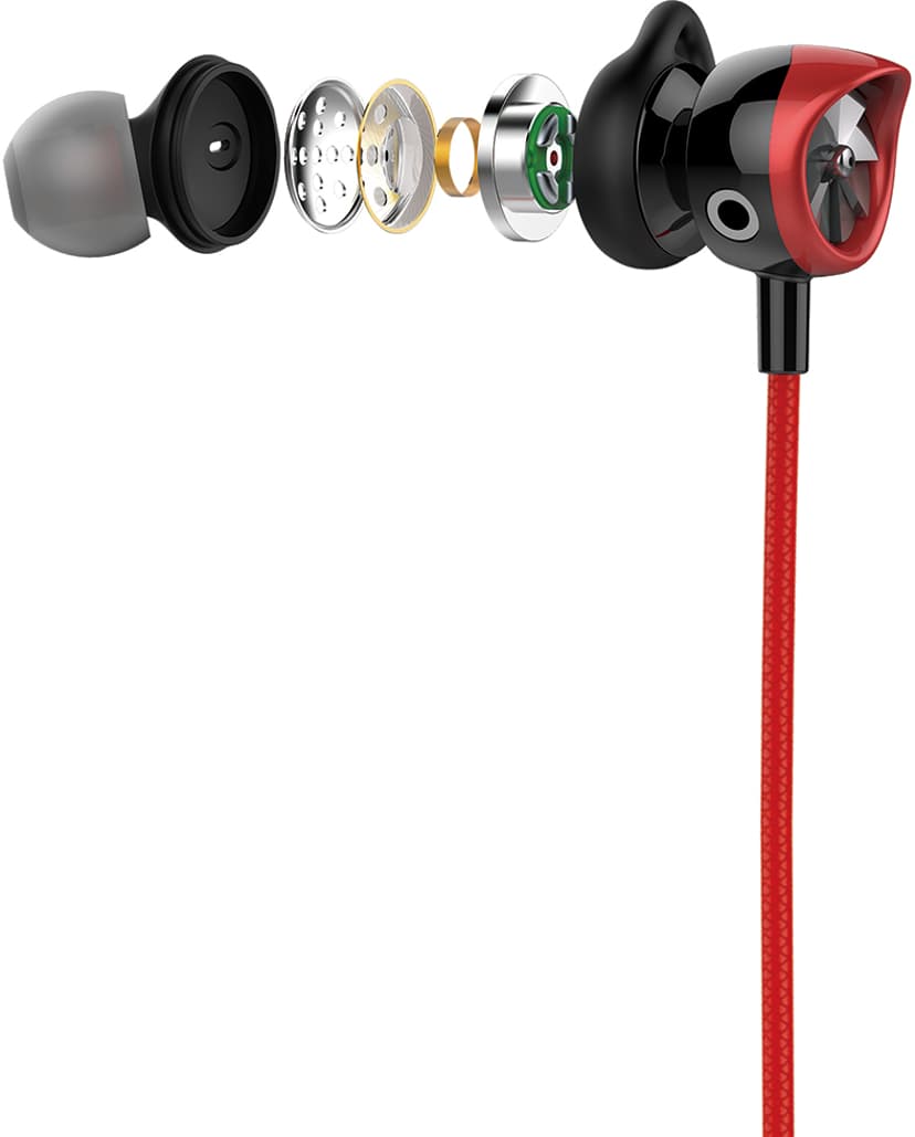 Voxicon In-Ear Headset E-Sport G200 Stereo Rød, Sort