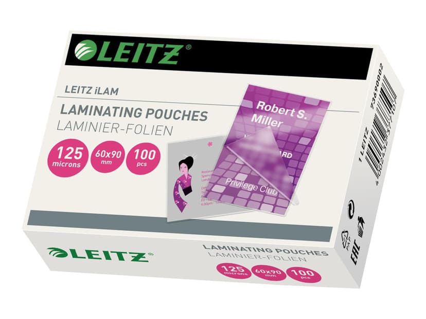 Leitz Lamineringsficka Visitkort 60x90 125mic
