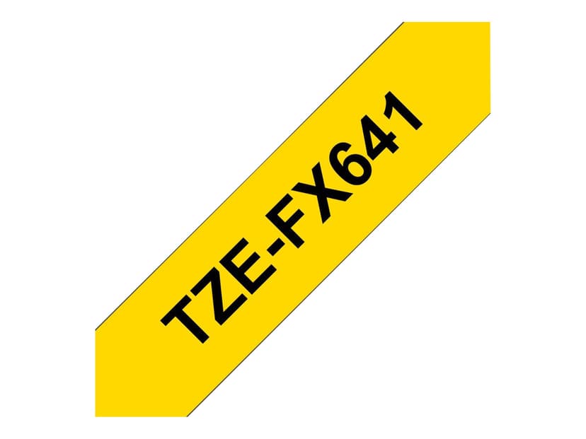 Brother Tape 18mm TZe-FX641 Svart/Gul Flexibel