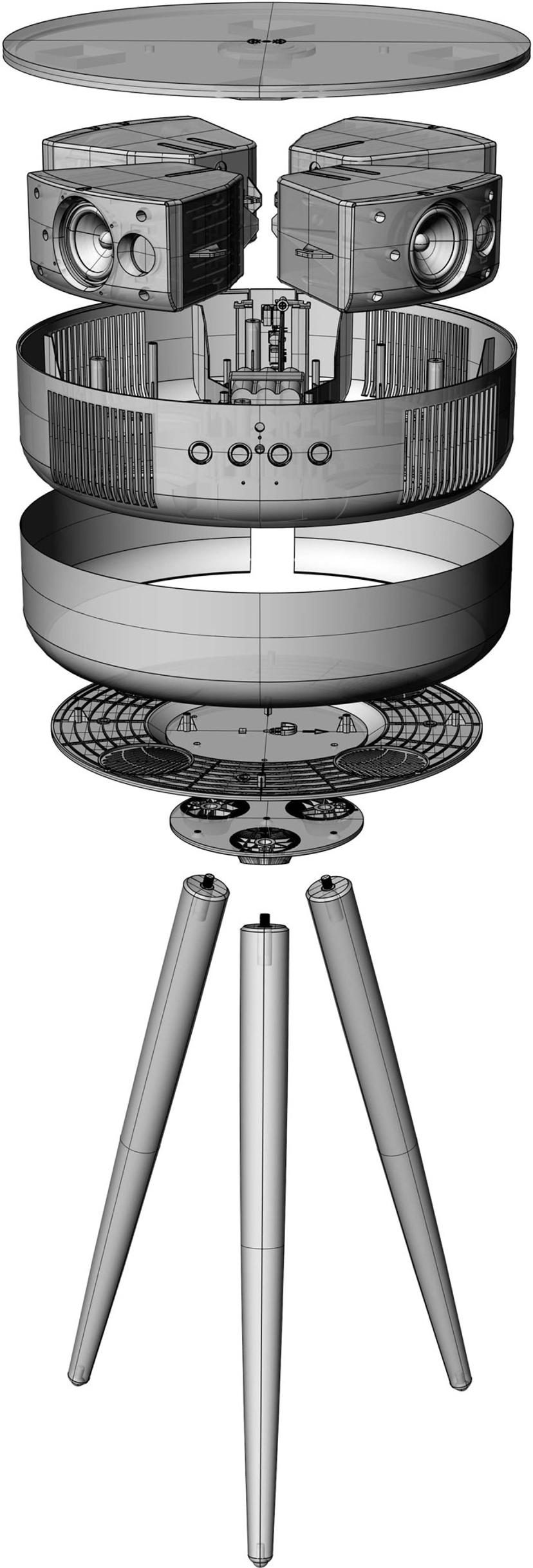 Sinox SXBT1501 Bluetooth Table Speaker Zwart