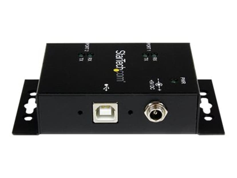 Startech 2 Port Wall Mount USB to Serial Hub Adapter w/ DIN Rail Clips