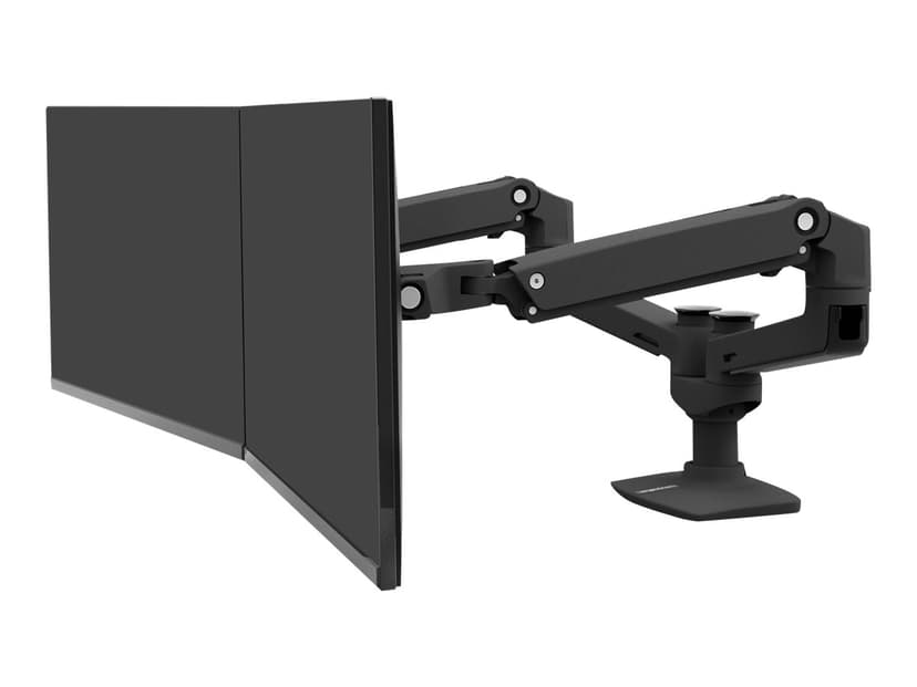 Ergotron LX Dual Side-By-Side Arm Matt Svart