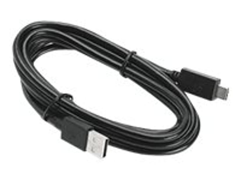 Zebra USB cable USB-C USB-A Musta